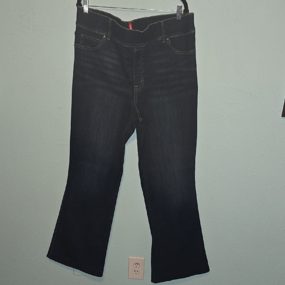 SPANX Dark Wash Flare Jeans - Midnight Blue 2X